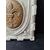 Elegante stemma fiorentino in marmo Biancone con intarsio centrale - 37 x 25 cm - Firenze 