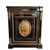 Credenza francese stile Boulle del 1800 in legno ebanizzato e ricche applicazioni in bronzo scena galante