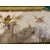 Paramenti sacri sacerdotali: velo omerale-stola-copriostensorio in seta ricamata con decori floreali e soggetti centrali dipinti.