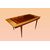 Tavolo italiano stile Decò italiano con gruppo di 6 sedie rivestite in similpelle