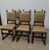 Gruppo di sei sedie stile rinascimento - noce - fine 800/primi 900