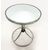 Round coffee table - steel and mirrored top     
