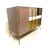 Vintage 70&#39;s sideboard - colored glass and brass     