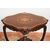 Antique English Edwardian coffee table in solid mahogany with inlay inserts in precious woods.19th century period.     