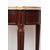 Antique Napoleon III French side table in mahogany with marble top.     