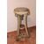 Ancient lacquered pedestal with green marble Napoleon III period top.     