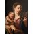 Dipinto antico olio su tela raffigurante Madonna col bambino dormiente. Napoli fine XVIII secolo.