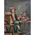 18. Seguace di David Terniers  Pendant due dipinti "  Interni di osteria con personaggi"