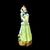 Veilleuse tisaniera in porcellana raffigurante figura femminile filandera.Francia.Periodo Luigi Filippo.