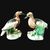 Coppia di uccelli aironi in porcellana policroma.Manifattura di Edme’Samson,Francia.
