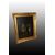 Olio su tela francese del 1800 raffigurante Bosco con coppia di Cervi