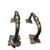 Bella coppia di maniglie in bronzo XVII secolo
