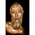 scultura da presepe in legno dipinto e metallo con occhi in vetro.Napoli