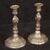 Pair of Italian silvered metal candelabras from 20th century