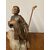 Antica statua scultura S. Francesco Da Paola epoca XVIII sec . Altezza 44 . Terracotta Policroma Antiquariato 