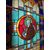 pan371 -  n. 3 Vetrate Liberty colorate e centinate con santi, mis. cm L 120 x H 248/257