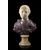 Italian sculptor, Bust of a female figure, white marble and porphyry     