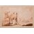 Attribuito a Giovanni Francesco Barbieri detto il Guercino, Pastore con le sue mucche, disegno a sanguigna