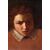 Pittore Caravaggesco, XVII Secolo, Ritratto di Fanciullo, olio su tela con cornice in legno dorato