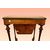 Antico tavolino da lavoro vittoriano del 1800 in noce con filetto di intarsio
