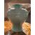Grande vaso in porcellana celeste con paesaggio manifattura Dresda del 1800 