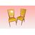 Tavolo italiano stile Decò italiano con gruppo di 6 sedie rivestite in similpelle