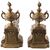 Coppia eleganti alari in bronzo a forma di anfore - M/943