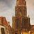 Dipinto olandese firmato Veduta di cattedrale del XX secolo