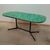Tavolo ovale vintage base in ferro piana in vetro- anni 50 - modernariato