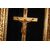 Crocifisso francese di inizio 1800 con Cristo in legno e stupenda cornice dorata