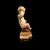 Scultura Gesu’Bambino in legno policromo.Italia. Base di epoca successiva.