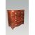 Cassettone 5 cassetti inglese stile Regency del 1800 in legno di mogano