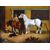 Antico quadro inglese del 1800 olio su tela "Bambino a cavallo"
