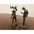 Antica coppia di personaggi in bronzo primi 800 . figure classiche 
