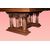 Grande tavolo rettangolare in legno di noce con basamento riccamente rifinito del 1800