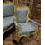 PANC131 - Salotto Liberty, epoca '900. 6 sedie, 2 poltrone, 1 divano e consolle con specchio
