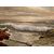 Olio su tela Nord Europa di fine 1800 raffigurante veduta marina