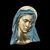 Formella in bronzo pesante dipinto raffigurante volto della Madonna.