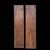 Coppia di porte in legno di castagno massello con formelle romboidali incise in altorilievo.