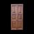 Coppia di porte in legno di castagno massello con formelle romboidali incise in altorilievo.