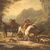 Antique landscape painting oil on canvas from 18th century