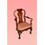 Gruppo di 6 sedie Olandesi del 1800 in legno di mogano riccamente intarsiate stile Chippendale