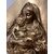 Antico bronzo raffigurante vergine con bambino . Ovale altorilievo XIX sec mis 21 x 18 cm 