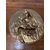 Antico bronzo raffigurante vergine con bambino . Ovale altorilievo XIX sec mis 21 x 18 cm 