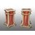 Coppia di colonne Veneziane in legno laccato e dorato. Periodo XX secolo.