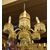  lamp153 lampadario liberty a 6 bracci con cristalli, mis. cm 55 x 60 h  