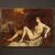 Grande dipinto mitologico del XVIII secolo Danae e la pioggia d'oro