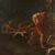 Dipinto Antico Paesaggio '700 'La Caccia al Cinghiale'