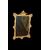 Elaborata specchiera francese di inizio 1800 dorata foglia oro