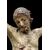 Cristo in croce in legno dipinto Con base.
